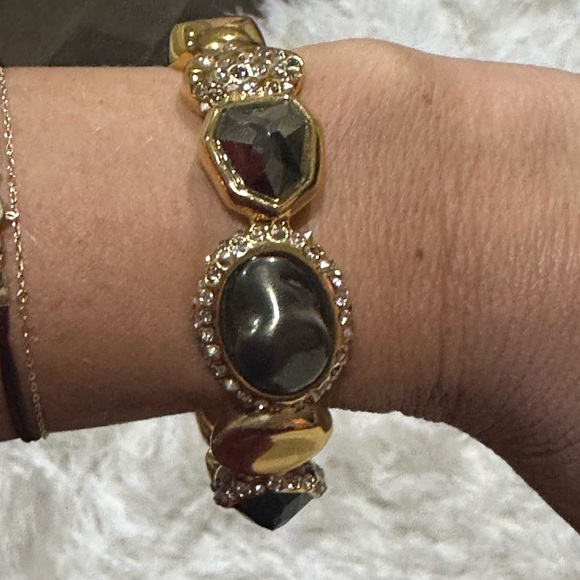 Alexis Bitter Gold and Black Gemstone Bracelet- Costume Jewelry - Picture 9 of 10